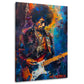 Jimi Hendrix farbenfroh und expressiv Wandbild