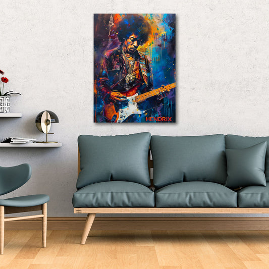 Hendrix farbenfroh und expressiv Wandbild