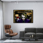 Joker auf American Success Karte in Pop Art Geld Wandbild