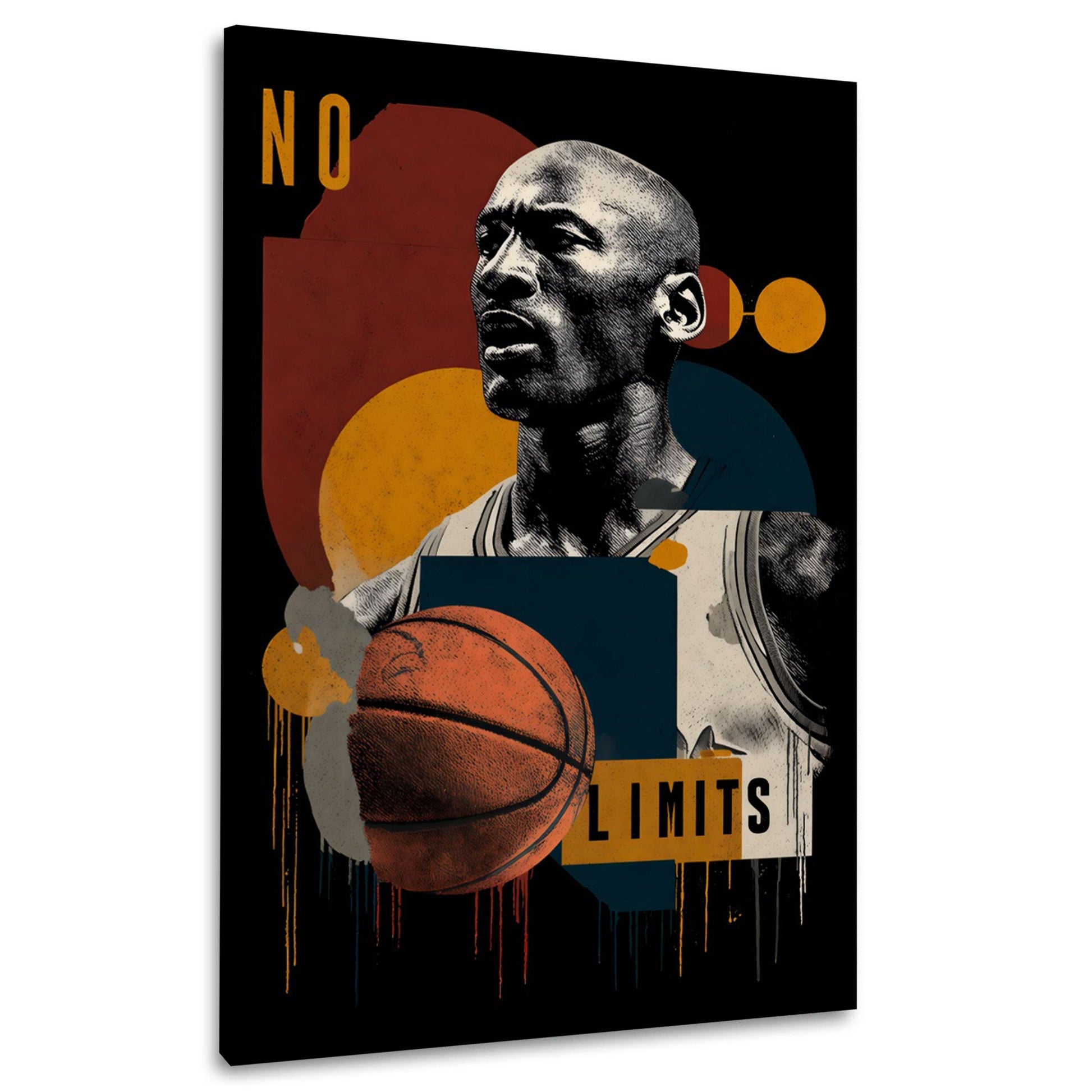 Jordan mit Basketball und grenzenloser Motivation Wandbild