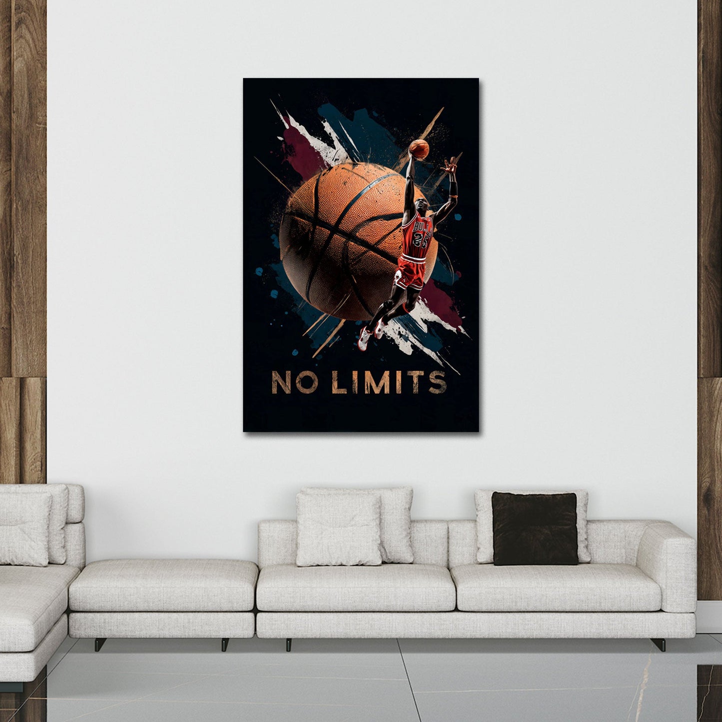 Jordan No Limits Basketball spektakulärer Dunking Wandbild