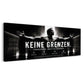 Keine Grenzen Motivation mit Sportler in Schwarz-Weiß Wandbild