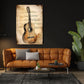 Klassische Gitarre mit Notenblatt Musik Wandbild