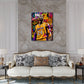Kobe als Basketball Legende im bunten Pop Art Stil Wandbild