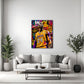 Kobe als Basketball Legende im bunten Pop Art Stil Wandbild