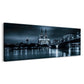 Kölner Dom im Mondlicht mit Brücke als Panorama Wandbild