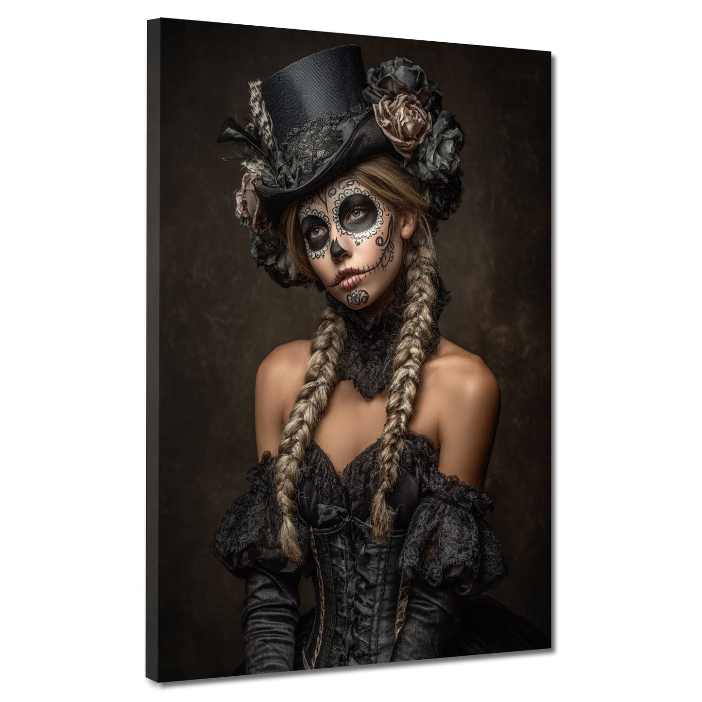 La Catrina Damenporträt im viktorianischen Gothic Wandbild