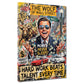 Leo Wall Street Money Never Sleeps Pop Art Wandbild mit Bulle und Geldregen