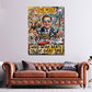 Leo Wall Street Money Never Sleeps Wandbild an der Wand im Raum