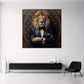 Löwe im Smoking Zigarre Luxus Gentleman Porträt Wandbild