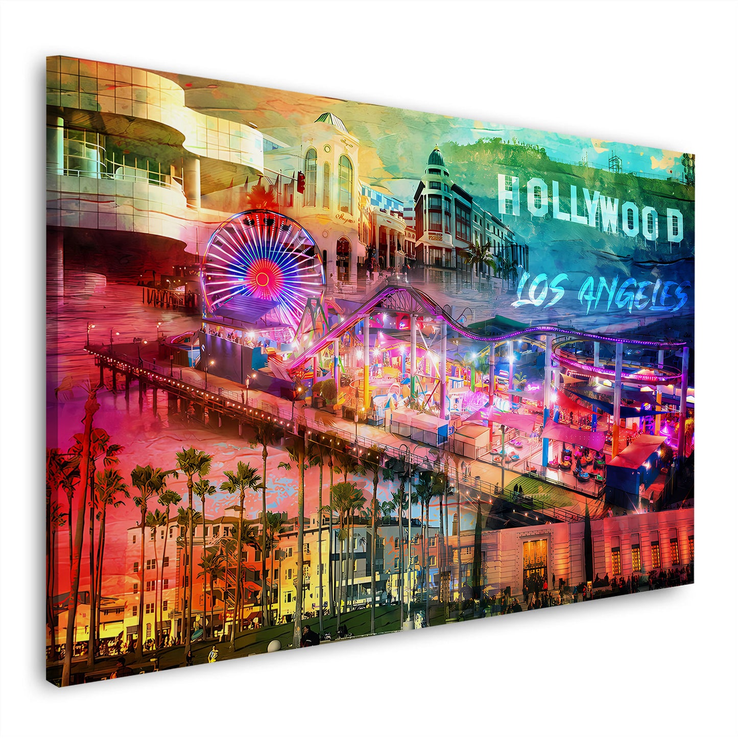 Los Angeles Santa Monica Pier Hollywood Palmen Wandbild