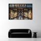 Luxus Boutique Mode für Taschen Vitrine Wandbild
