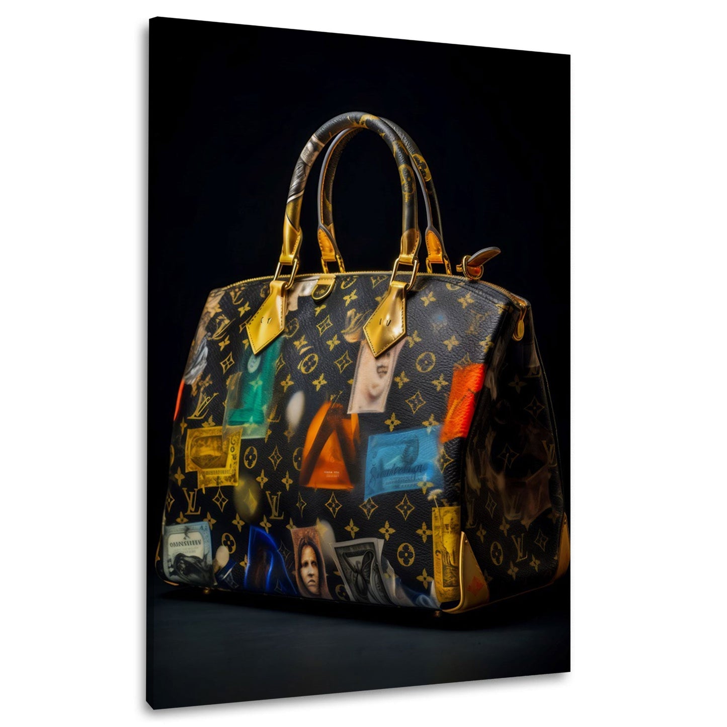 Luxus Handtasche Graffiti in Pastelltönen Wandbild