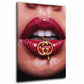 Luxus Lippen Schmuck Glamour Kunst Wandbild