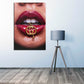 Luxus Lippen Schmuck Glamour Kunst Wandbild