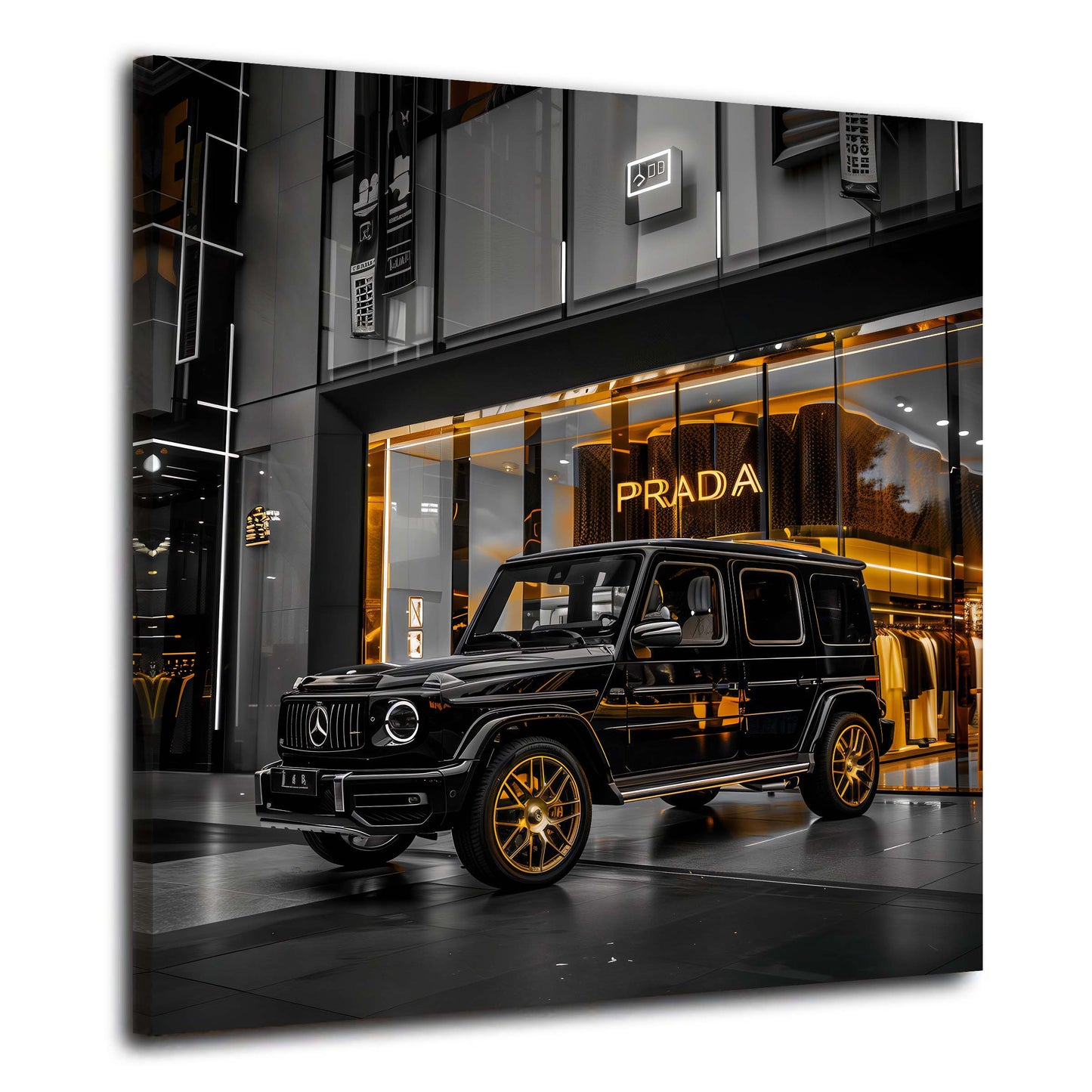 Luxusauto Mercedes G-Klasse Mode Boutique Wandbild