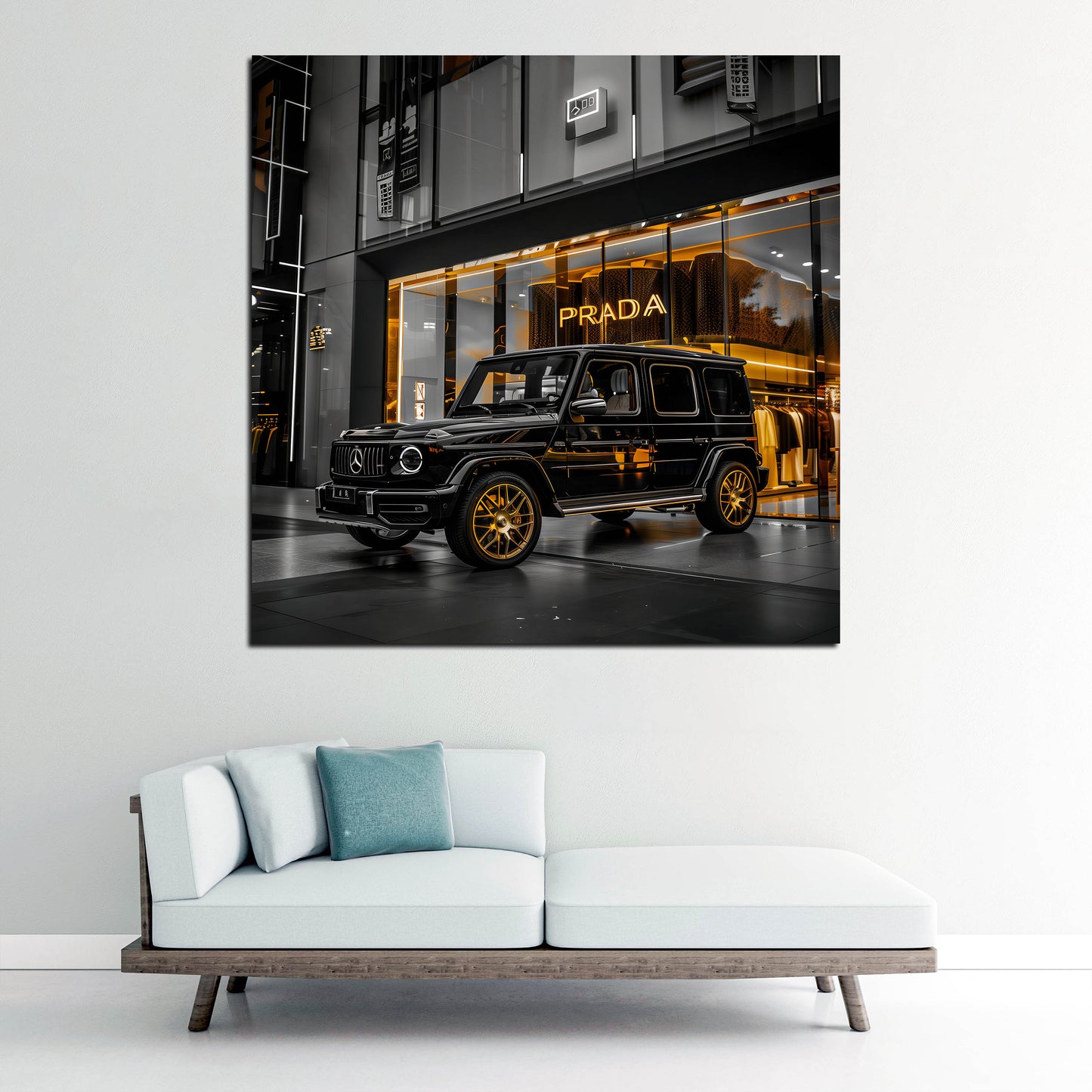 Luxusauto Mercedes G-Klasse Mode Boutique Wandbild