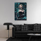 Madonna Porträt mit Schmetterlingen und Blumen Wandbild