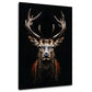 Majestätischer Hirsch im Dunkeln Wandbild im Hochformat