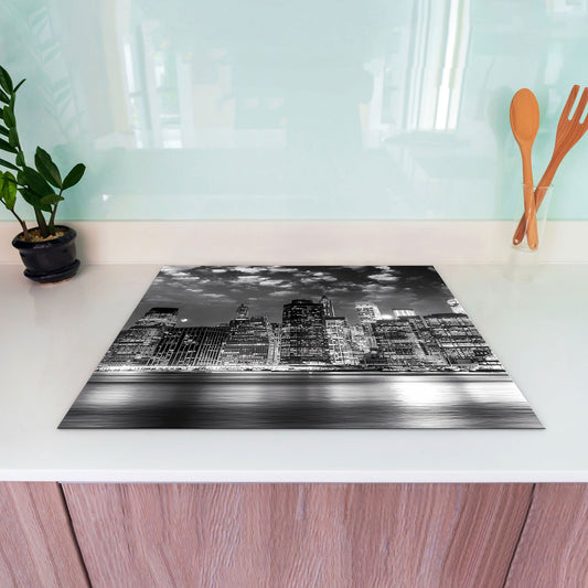 Manhattan NY Skyline Herdabdeckplatte Induktionsschutz für Ceranfeld & Küche Deko