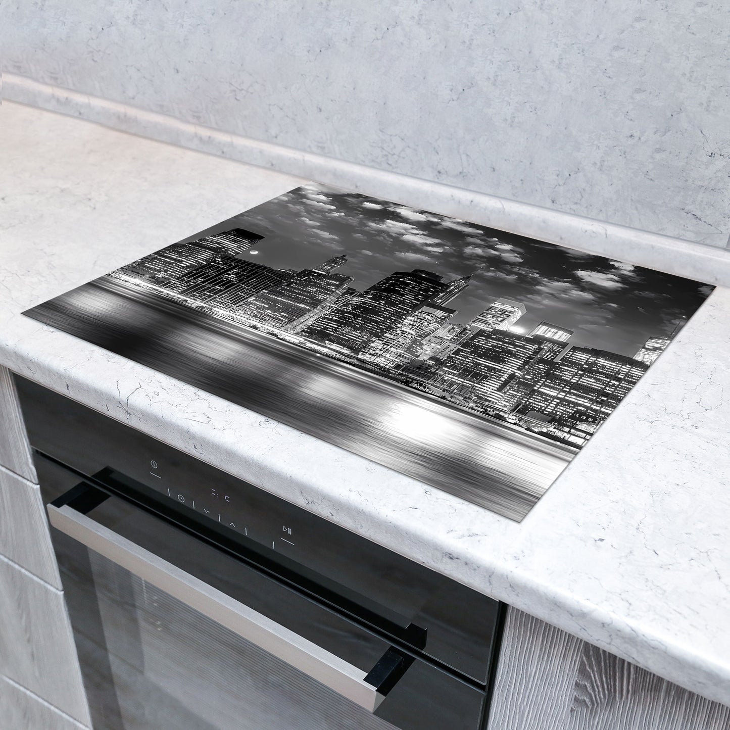 Manhattan NY Skyline Herdabdeckplatte Induktionsschutz für Ceranfeld & Küche Deko