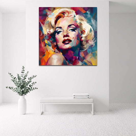 Marilyn abstraktes Pop Art Porträt Wandbild