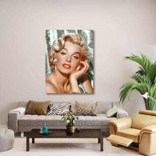 Marilyn glamouröse Hollywood-Diva mit Schmuck Wandbild