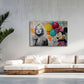Marilyn mit Minnie und roten Luftballons Graffiti Wandbild