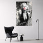 Marilyn Monroe Kaugummiblase Grunge Pop Art Portraet Wandbild