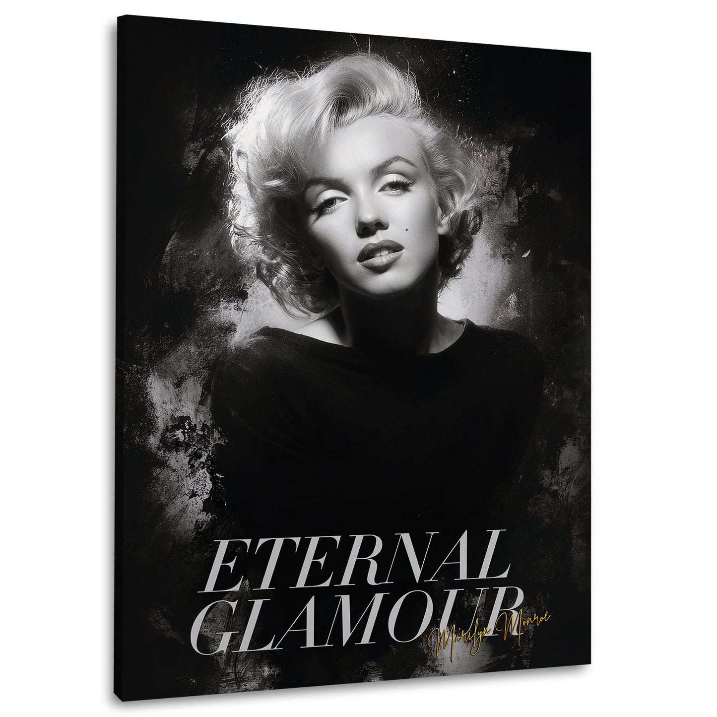 Marilyn Porträt schwarz weiß Glamour Ikone Wandbild