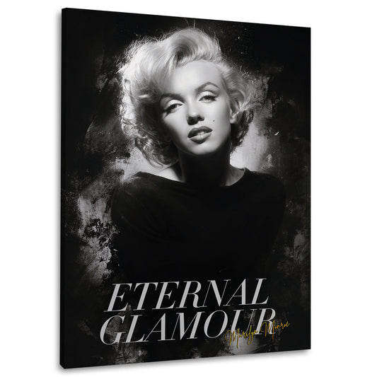 Marilyn Porträt schwarz weiß Glamour Ikone Wandbild