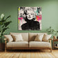 Marilyn schwarz-weiß Pop Art Diva mit Farbakzenten Wandbild