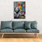 Marilyn und Minnie mit bunten Luftballons Graffiti Wandbild