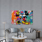 Maus Paar Pop Art mit Herzen Wandbild