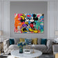 Maus Paar Pop Art mit Herzen Wandbild
