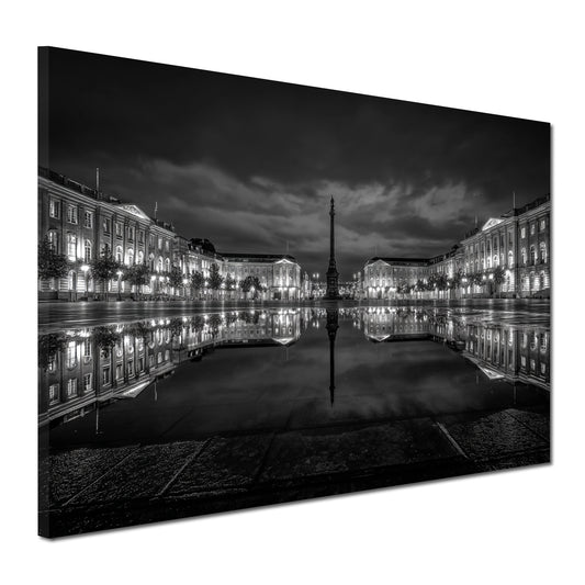 Max-Joseph-Platz München schwarz weiß Wandbild