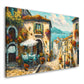 Bella Italia Gasse Italien Küstenstadt Café Dorf Wandbild