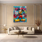 Mickey mit Like a Boss Schriftzug im Graffiti Stil Wandbild