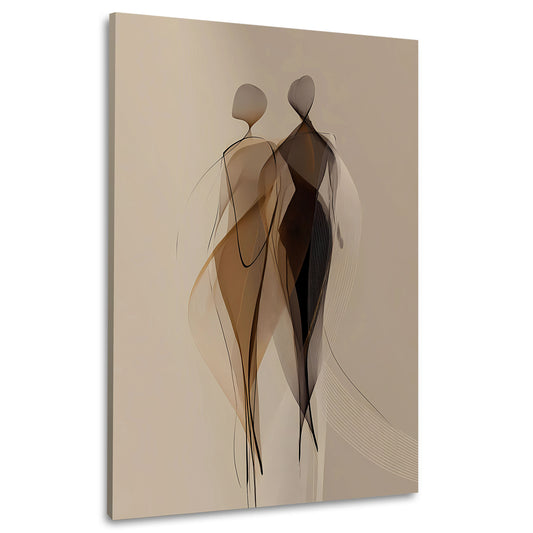 Minimalistische Figuren Silhouetten elegant Wandbild