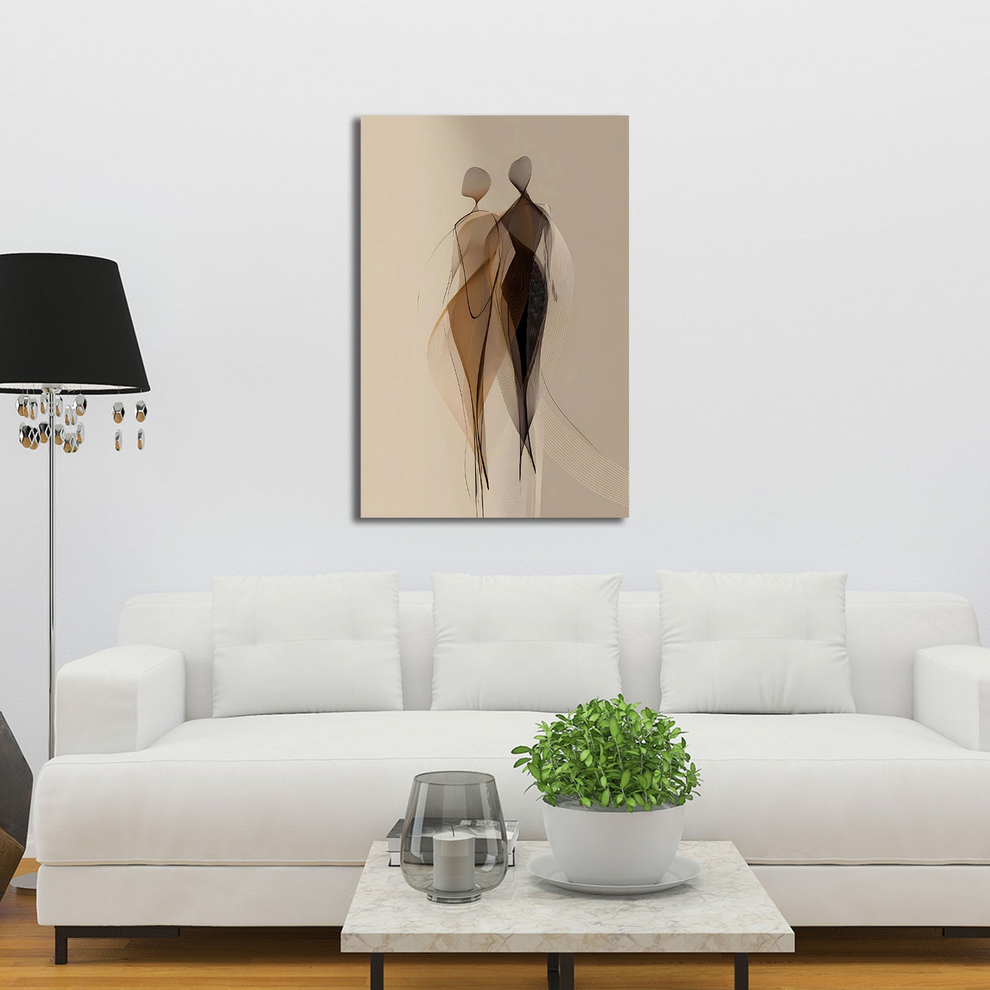 Minimalistische Figuren Silhouetten elegant Wandbild