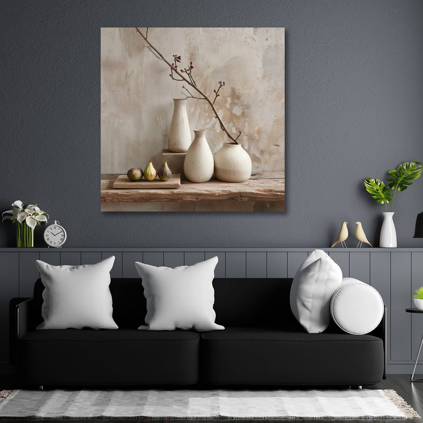 Minimalistisches Stillleben mit Vasen elegant Wandbild