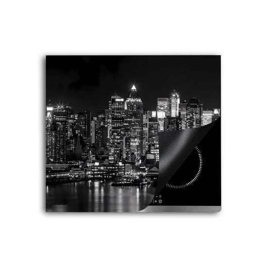 Schwarz weiss New York Herdabdeckplatte Induktionsschutz für Ceranfeld & Küche Deko