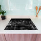 Modern schwarz weiss New York Herdabdeckplatte Induktionsschutz für Ceranfeld & Küche Deko