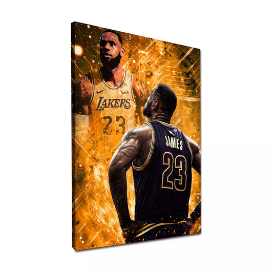 Basketball Wandbild mit abstraktem Pop Art Spieler
