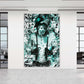 Affe Pop Art als Acrylglasbild im Wohnzimmer