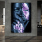 Afrikanische Frau Abstract Blue Style als Acrylglasbild