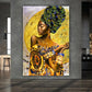African Beauty Yellow Edition als Acrylglasbild