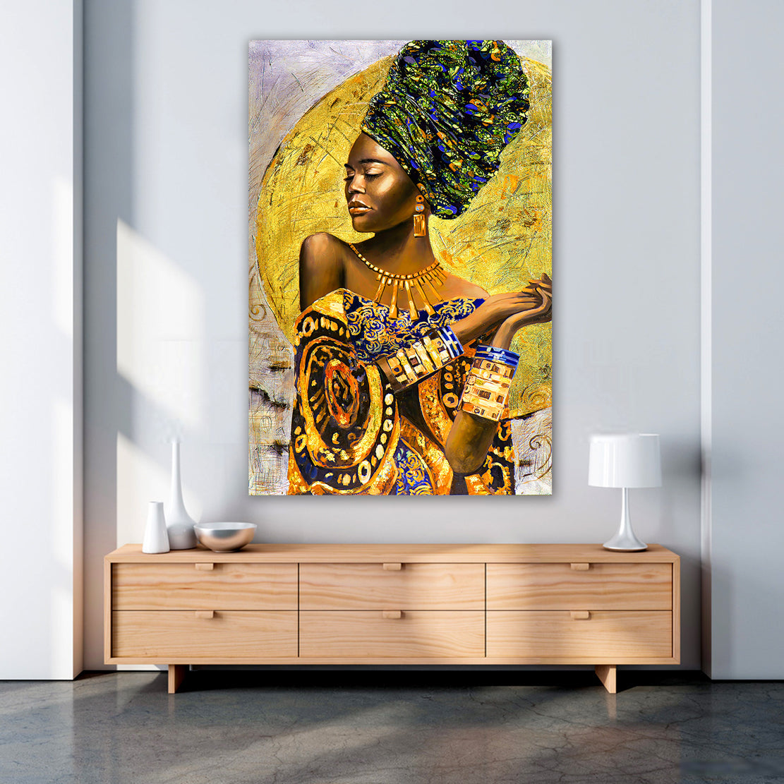African Beauty Yellow Edition auf Alu-Dibond