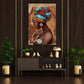 Porträt einer afrikanischen Frau als Acrylglasbild im Wohnzimmer