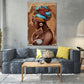 Afrikanische Frau als Alu-Dibond Bild an der Wand